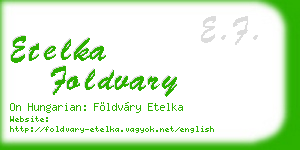 etelka foldvary business card