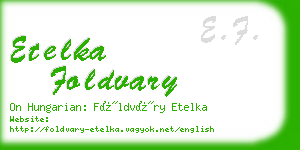 etelka foldvary business card
